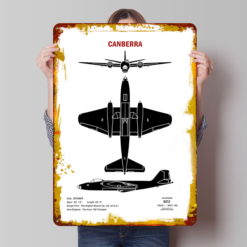 Canberra Vintage & Collectible Centre Reviews - Canberra Recognition Tin Plaque Poster Customized
