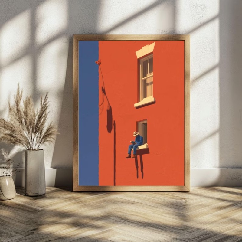 Vintage Toy Collector - Vintage Minimalist Abstract Warm Sunny Figure