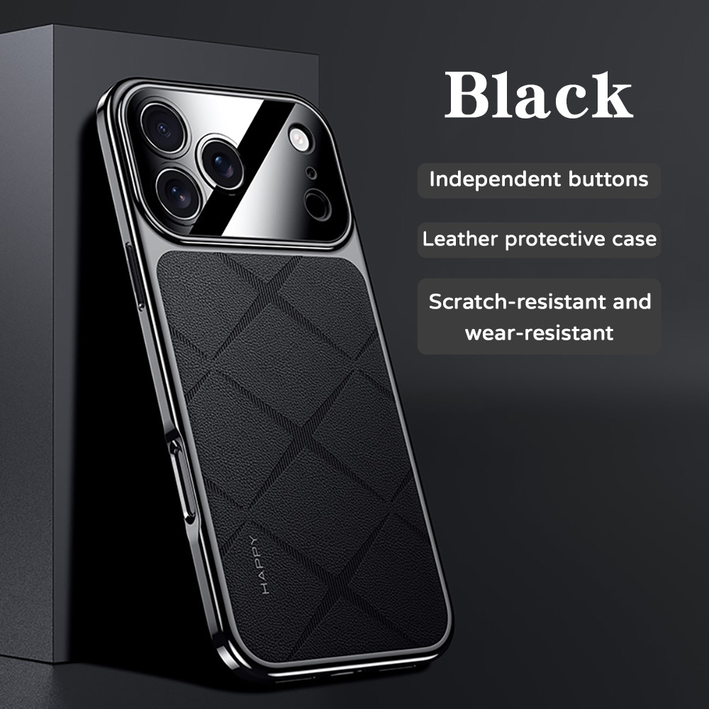 Frame Leather Plating For iPho - огляд і ціна Camera Leather Case