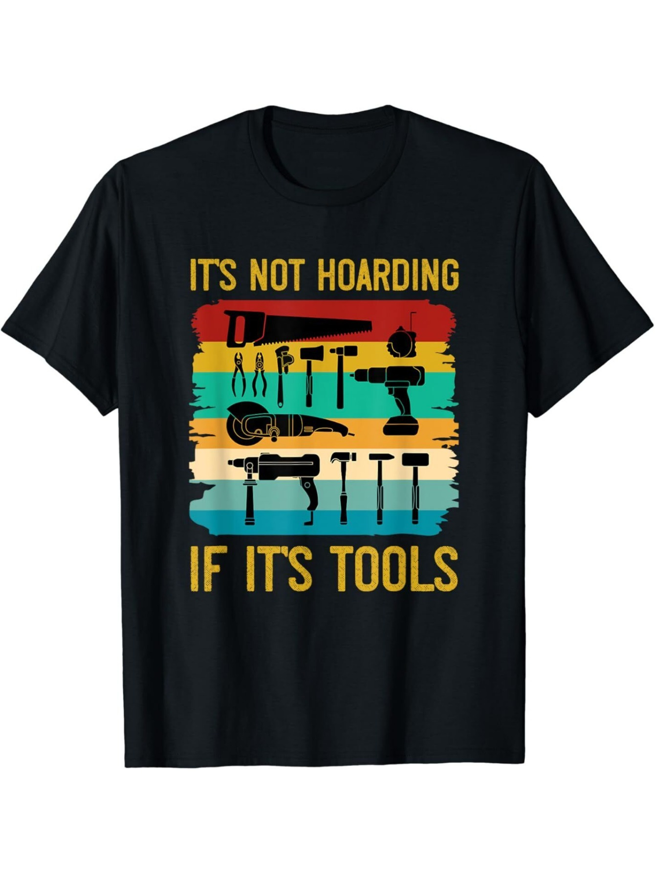Funny Men's Black Graphic T-Sh - огляд і ціна Collectible Vintage Tools