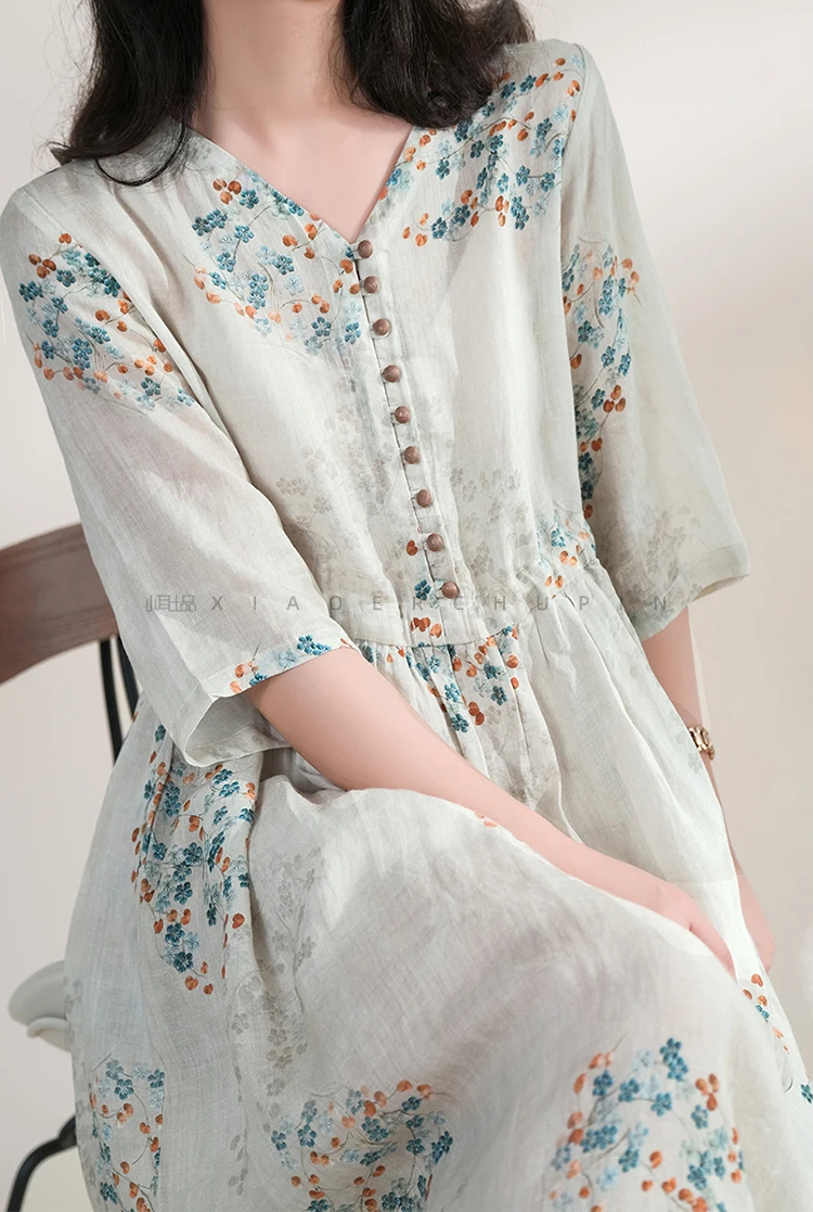 Summer Dress Women 2025 Long P - огляд і ціна Vintage Collectible Buttons