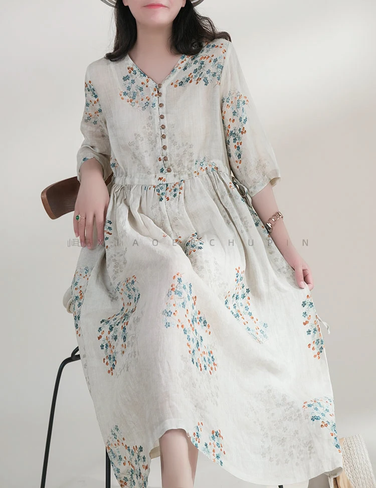 Summer Dress Women 2025 Long P - огляд і ціна Vintage Collectible Buttons