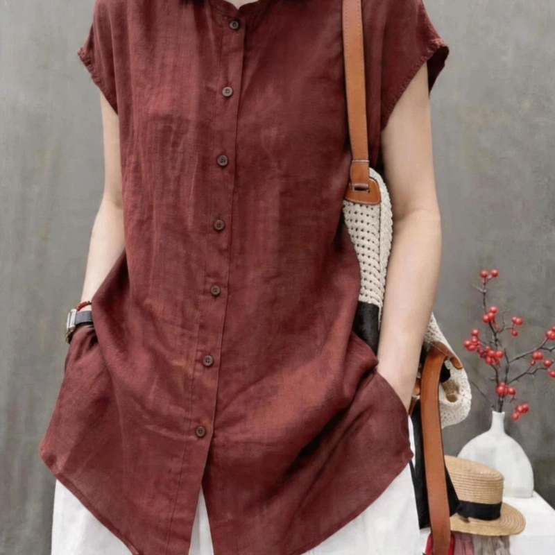 Office Lady Short Sleeve Solid - огляд і ціна Vintage Collectible Buttons