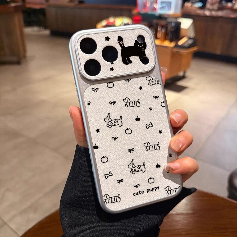 Cute Puppy Leather Phone Case  - огляд і ціна Camera Leather Case
