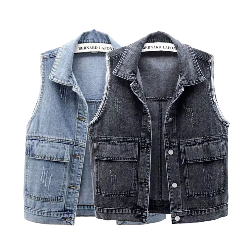 Denim Frayed Vintage Sleeveles - огляд і ціна Vintage Collectible Buttons