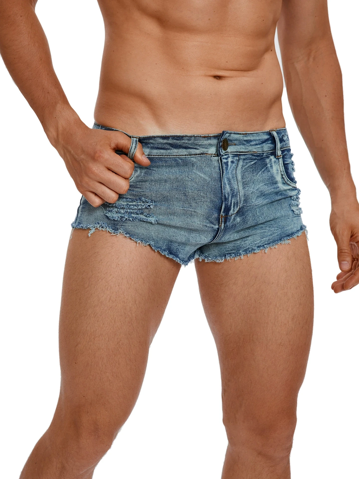 Men's Low Waist Jeans Shorts F - огляд і ціна Vintage Collectible Buttons